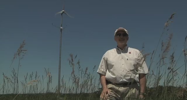 Jerry Hudgins and wind turbine