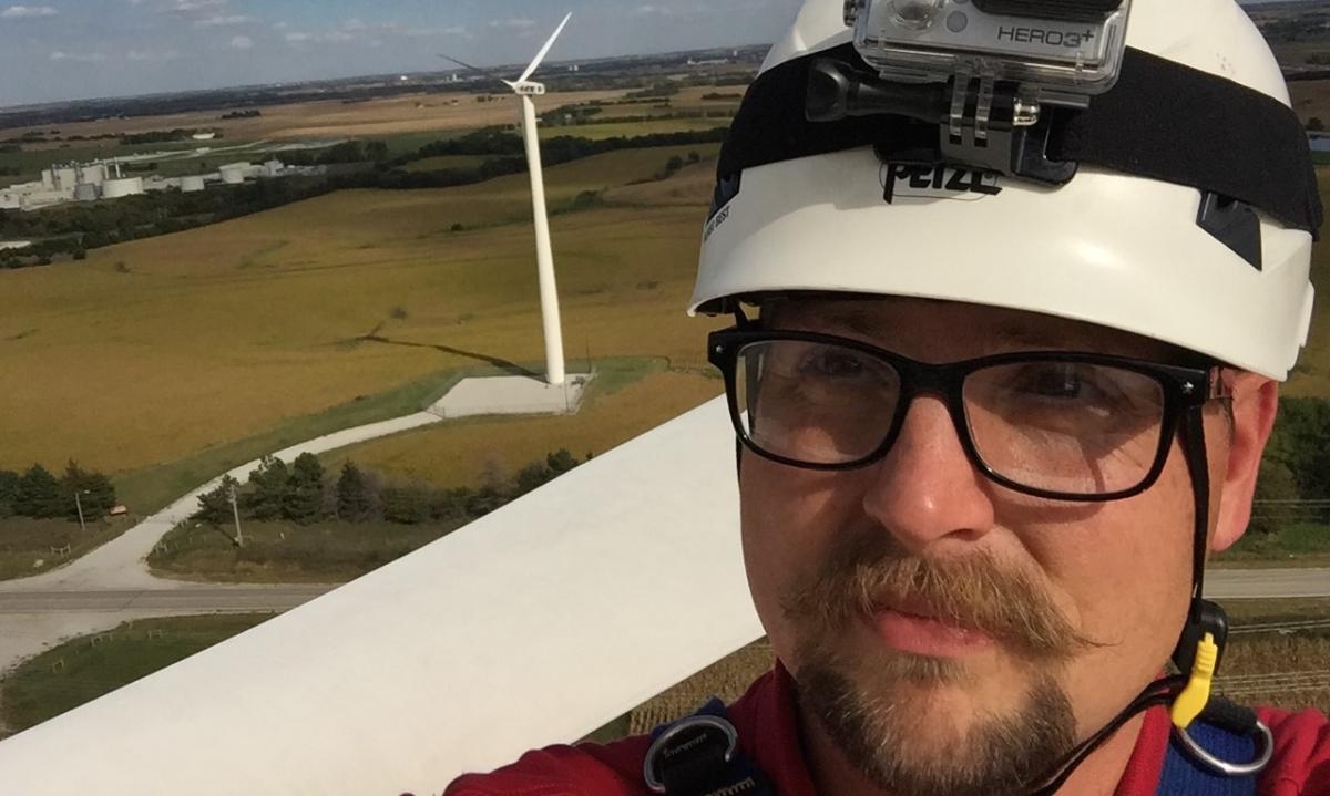 John Hay on wind turbine