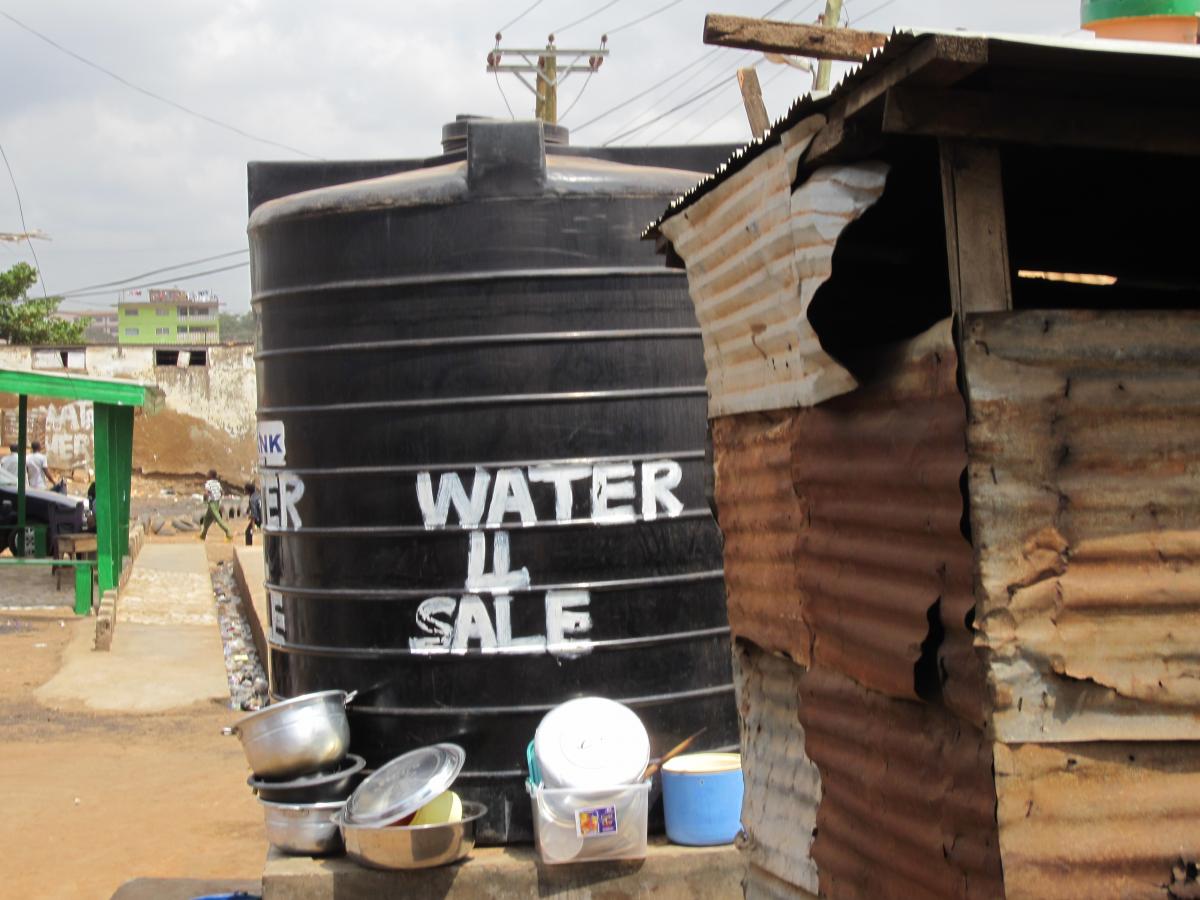 water tank in Africa