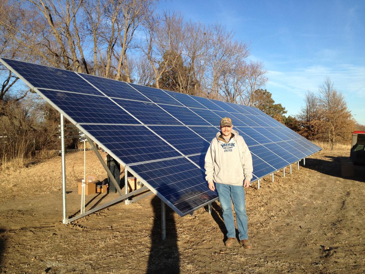 John Hay with solar array