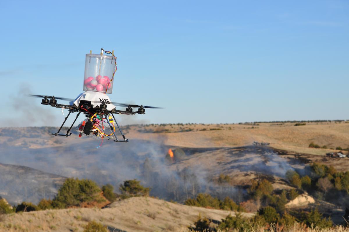 drone at fire