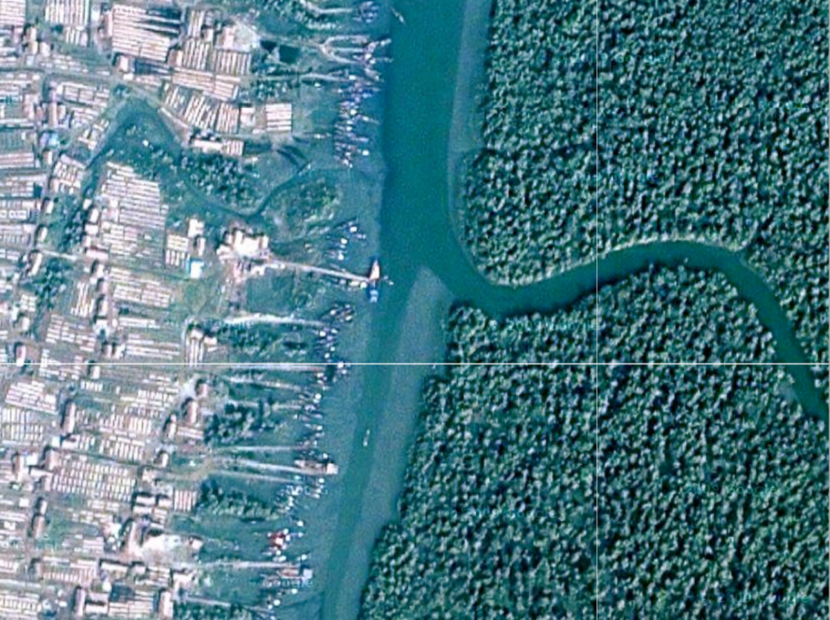 satellite image of camp